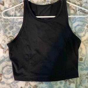cropped workout tank top